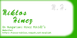 miklos hincz business card